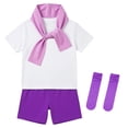 thumbnail image 5 of School Boy Outfit Cheerleader Dance for Graduation T-Shirt Casual Shorts Sets Graduation Dress Outfit Party Dress up 4T, 5 of 6