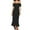 Black, variant on Jdlsppl Women's Formal Dress Slim Fit Off the Shoulder Ruffle Mermaid Cocktail Party Wedding Guest Bodycon Dinner Evening Long Fishtail Dresses Black Funeral 10