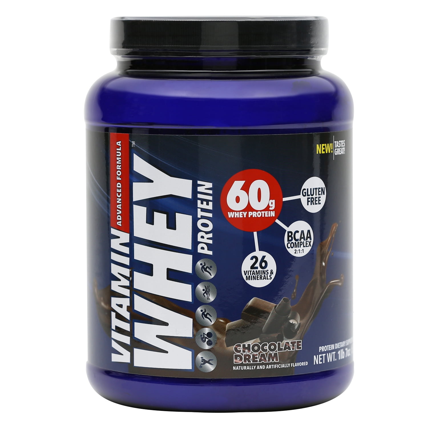 Vitamin Whey Protein, Chocolate Dream, 1.6 Lbs