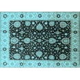 thumbnail image 1 of Ahgly Company Indoor Rectangle Oriental Light Blue Traditional Area Rugs, 8' x 12', 1 of 4