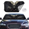 thumbnail image 2 of Kdxio Vintage Winged Rose Skull Print Windshield Sun Shade,UV Rays and Sun Heat Protection,Sunshade for Car Windshield,Car Shade Front Windshield - Medium, 2 of 5