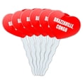 thumbnail image 1 of Brazzaville Congo Heart Love Cupcake Picks Toppers - Set of 6, 1 of 1
