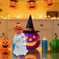 thumbnail image 4 of Multicolor Halloween Decorations Set Of 1 Large Spooky Party Decor Realistic Looking Pumpkin Ghost Figurine For Indoor Outdoor Tabletop Display Home Office Mantel Shelf Decor 4.33X4.33X8.6, 4 of 6