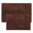 thumbnail image 5 of Cotton Solid 2-Piece Chocolate Highly Absorbent Non-Slip Backing Bath Rug Set by Superior, 5 of 12