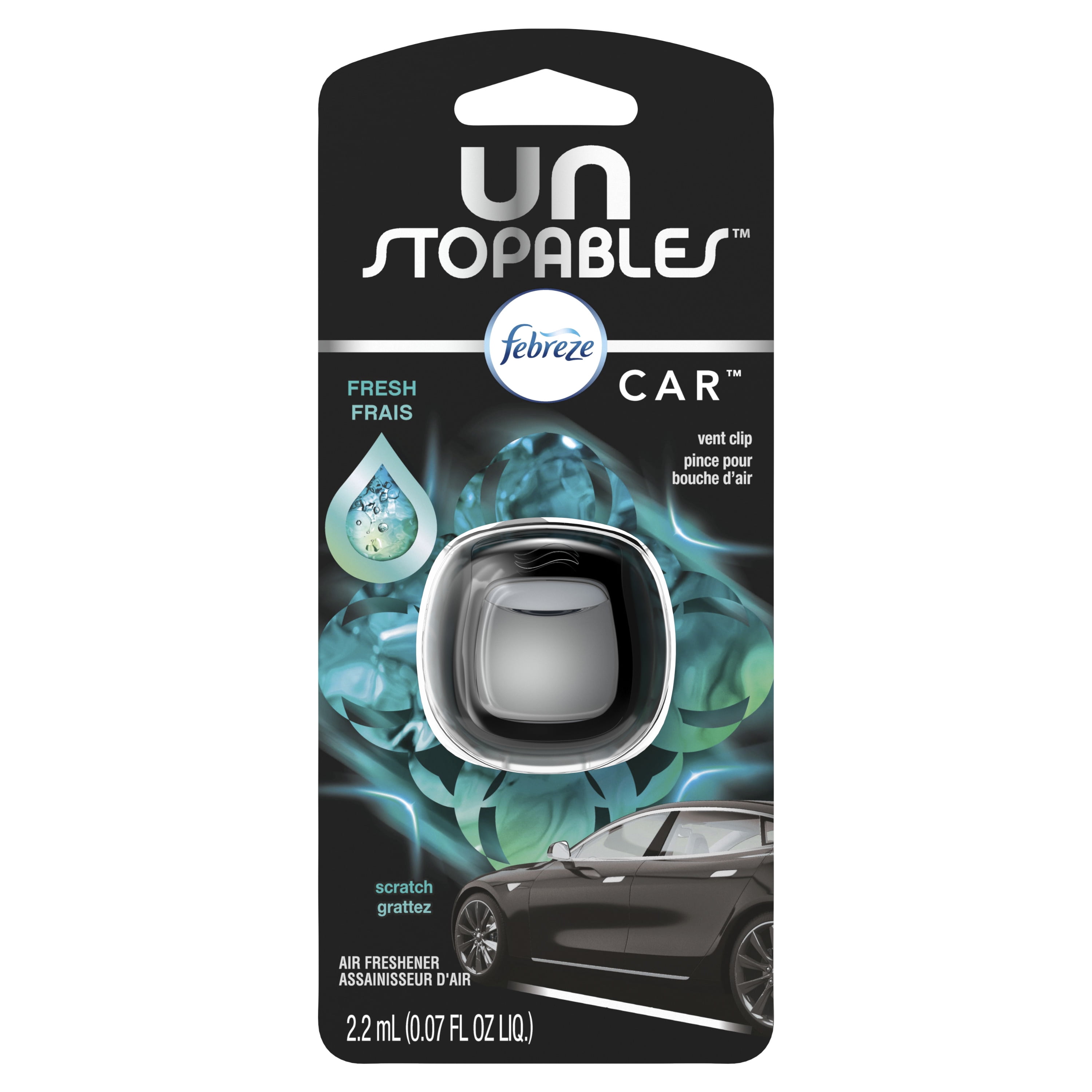 Febreze Unstopables Car OdorEliminating Air Freshener, Fresh, 1 Ct