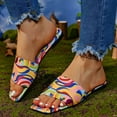 thumbnail image 6 of Sandals & Flip-Flops Reduced Price ! RYDCOT Shower Sandals,Pillow Slippers,Popular New Low Heel Flat Sandals Spring/Summer Women's Graffiti Candy Colors Fashion Shoes Slippers Multicolor 6.5(38), 6 of 7