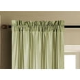 thumbnail image 2 of 1 piece faux silk solid curtain drapes semi sheer see thru panels with rod pocket for any bedroom living room or patio door MR2 Sage Green Color 55" Wide X 84"Long, 2 of 2