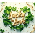 thumbnail image 4 of Lucky in Love St Patrick's Day Green Shamrock Design Backdrop Wedding Decor Event Party Banner Background Valentine's Day, 4 of 8
