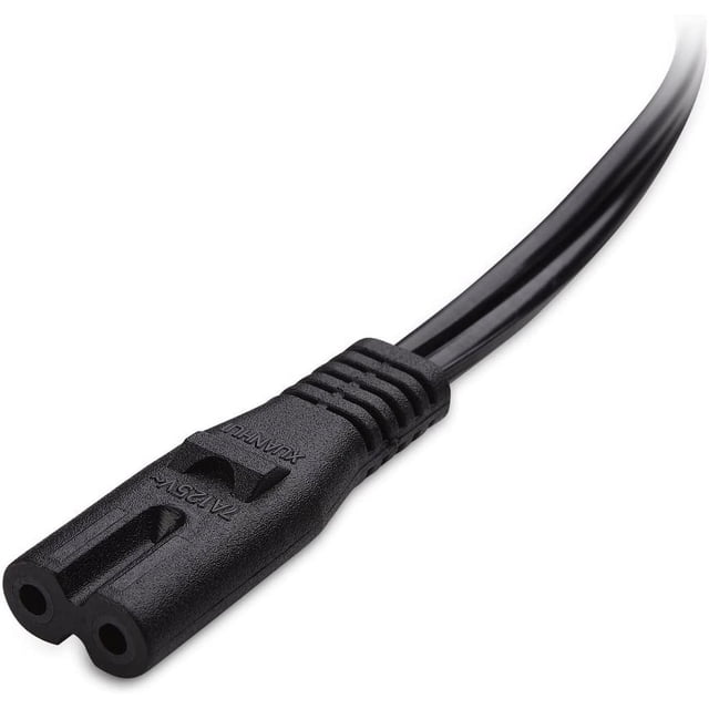 Omnihil Cordon d'Alimentation CA compatible avec Chargeur Canon LC-E8E CB-5L LP-E8 y, Câble d'Alimentation Noir à Deux Broches Conçu pour la Durabilité et la Sécurité. Homologué pour une Entrée Mondiale de 100 V à 240 V, Il Offre une protection OVP, OCP et SCP. Idéal pour Accessoires Informatiques et Appareils Électroniques.