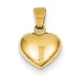 thumbnail image 1 of 14K Yellow Gold Puffed Heart Charm, 1 of 2