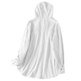 thumbnail image 5 of hoksml Women's Denim Shacket with Hood, Long Sleeve Button Down Oversized Top, Relaxed Fit Utility Jacket with Pockets for Daily Casual Outfit, 5 of 7