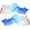 White Blue Sapphire Blue, variant on 16 Fan Belly Dance Silk Veil 59", 1 Pair (Left+Right) Women Long Folding Wood for Performance Props, White Gradient Lake Blue