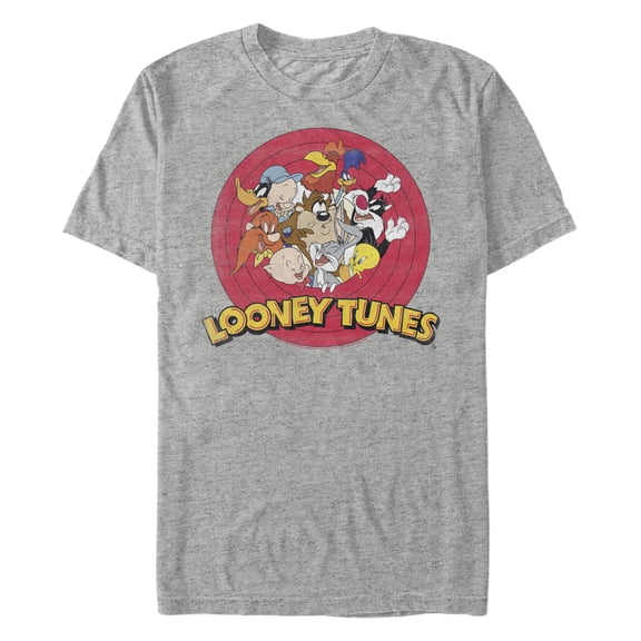 Men's Looney Tunes Distressed Classic Circle Graphic T-Shirt