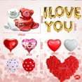 thumbnail image 2 of 58pcs Romantic I Love You Balloons & Red Heart Balloons Set w/1000 Red Rose Petals & Big 40" Teddy Bear Balloons for Valentine's Day Anniversary Decorations Special Night MUTOCAR, 2 of 5