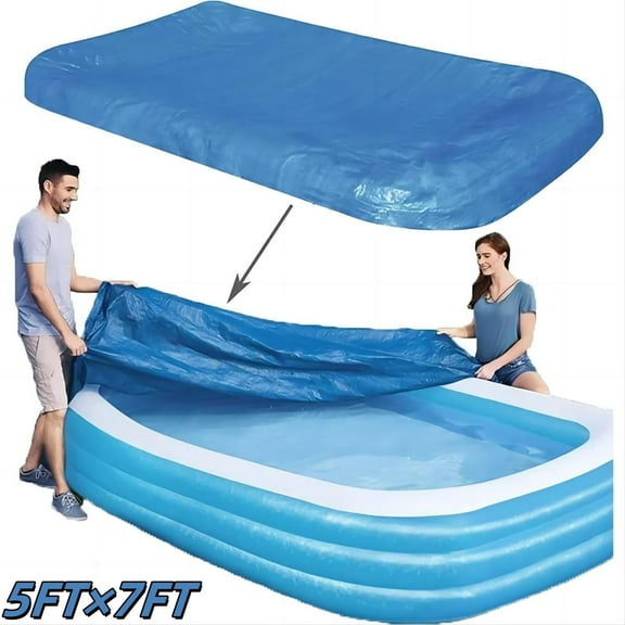 Rectangular Inflatable Pool Covers,Dustproof Rainproof Swimming Pool Covers 5x7FT