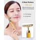 thumbnail image 3 of Rodillo eléctrico de masaje facial, rodillo dorado 3D, rodillo facial eléctrico y kit de masajeador de rodillo facial en forma de T, rodillo de masaje eléctrico para aliviar la hinchazón (dorado) Rojo Verde, 3 of 5