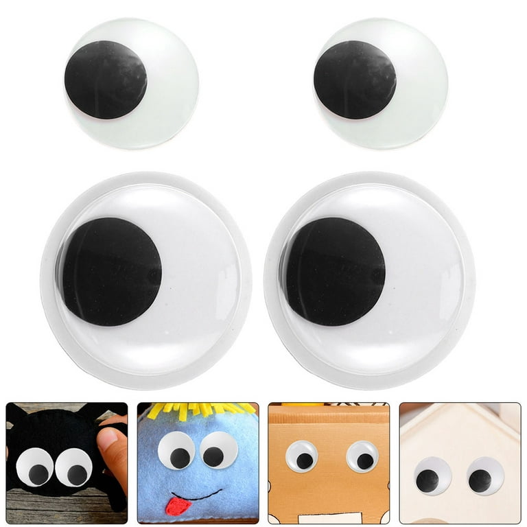 Homemaxs 1 Set 4 Pcs Creative Googly Eyes Eco-Friendly Wiggle Eyes Black White Eye Toys (Assorted Color), Size: Medium