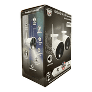 Night Owl Plug In Wireless 1080p Spotlight Cameras with 2-Way Audio and Audio Alerts and Sirens - 2 Pack - White