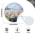thumbnail image 2 of Ryvnso Daisy Flowers Round Plate Mats Dining Table Placemat Set of 4 for Holiday Decoration, 2 of 7