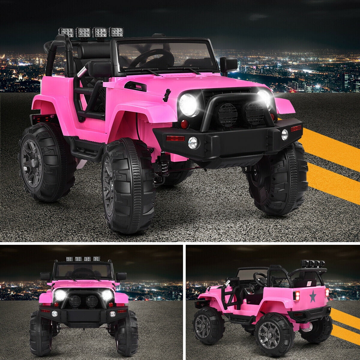Topbuy Pink 12 V Electric Truck Powered Ride-On