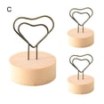 thumbnail image 2 of Visland 3PCS Cute Table Card Memo Holder Stand, Photo Clips Holder Desk Stand for Memo Paper Note Monmory Photo Christmas Wedding Number Card Display with Wood Base, 2 of 7