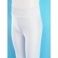 thumbnail image 5 of TSSOE Kids Girls Ice Skating Pants Gymnastic Workout Yoga Training Legging Dancing Costume White 14, 5 of 7