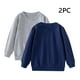 thumbnail image 1 of Cowsor Unisex Kids Solid Cotton Thin Pullover 2PC Sweatshirt T-Shirt Toddler Baby Crewneck Long Sleeve Tshirts Tops Blouse, 1 of 7