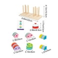 thumbnail image 3 of Geometric Shape Sorting Game, Wooden 4-Column Puzzle Blocks for 4-5 Years, Competitive Matching Stacking for Two Players, Logic Speed Challenge, 3 of 8