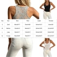 thumbnail image 3 of Xaqiouau Womens Solid Ribbed Tank Tops U Neck Racerback Floral Lace Back Slim Fit Casual Summer Tops for Daily Wear Layering Party, 3 of 7