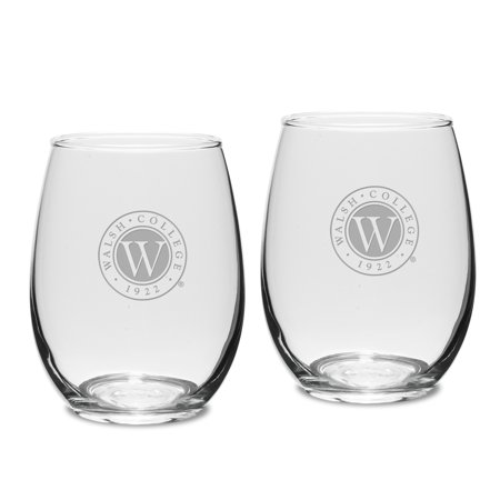 

Walsh College Two-Piece 15oz. Stemless Wine Glass Set