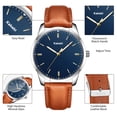 thumbnail image 2 of Men’s Quartz Watch with Large Face, Luminous Hands, Hardened Crystal Lens and Leather Strap Waterproof Water for Man | Ideal Gift for Him, 2 of 7