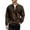 Coffee, variant on QHFBli Men's Field Jacket Men's Corduroy Blend Longline Casual Jacket Winter Warm Stand Collar Coat With Button Closure For Outdoor Daily Wear