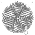 thumbnail image 3 of 7 Inch Chainmail Scrubber 316 Stainless Steel Cast Iron Cleaner with Hanging Ring for Pot Pan Skillet and Cookware Cleaning, 3 of 9