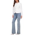 thumbnail image 2 of INSPIRE CHIC Business Casual Blazer Jackets for Women Long Sleeve Collarless Button Down Office Work Suit Jacket XS White, 2 of 6