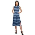 thumbnail image 2 of Moomaya Womens Sleeveless Lapel Collar Dress With Pockets Printed Summer Wear, 2 of 5