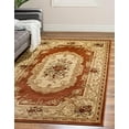 thumbnail image 2 of Unique Loom Tapis Motif Médaillon Versailles 8' x 10' Rectangle Terre Cuite/ivoire, 2 of 10
