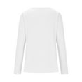 thumbnail image 6 of biudgviw Casual Tops for Women Lounge Long Sleeve Crewneck Basic Shirts Fall Slim Solid Color Blouses, 6 of 6
