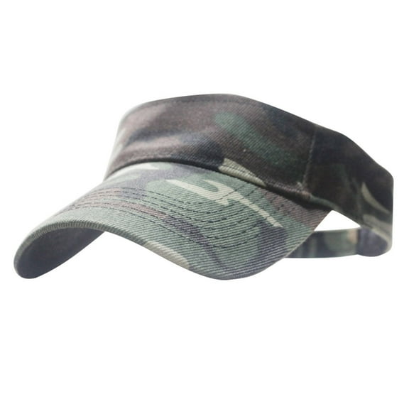 Unisex Camouflage Sun Visor Cap Adjustable Breathable UV Protection Hat for Running Golf Hiking Outdoor Wear B