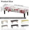 thumbnail image 7 of Jiueut Hummingbird Peony Flower Pattern Dining Bench Slipcover, Soft Seat Cushion Protector Washable Stretch Dining Bench Cover for Dining Room Living Room Kitchen, 7 of 7