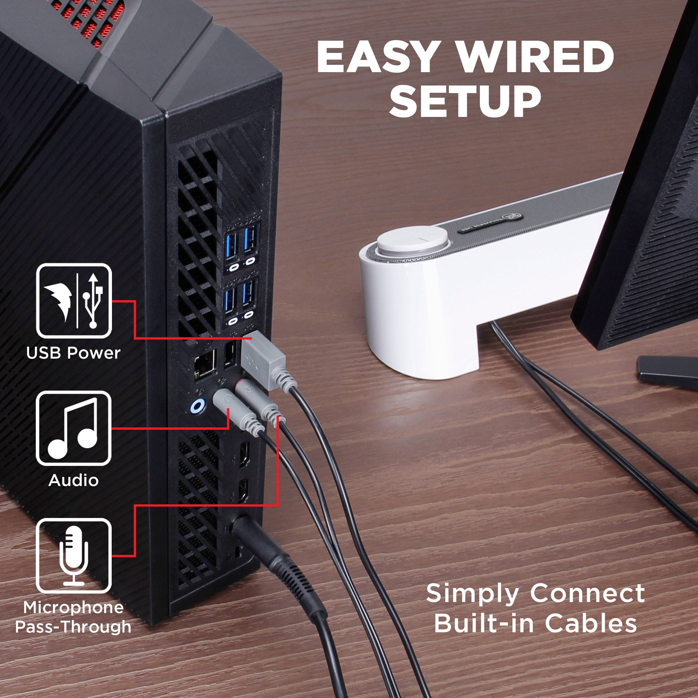 gogroove usb computer speaker mini sound bar