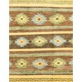 thumbnail image 1 of Ahgly Company Indoor Rectangle Abstract Chrome Gold Yellow Abstract Area Rugs, 2' x 4', 1 of 6