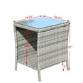 thumbnail image 3 of Outdoor Patio Furniture Coffee Table with Clear Tempered Glass, 3 of 12