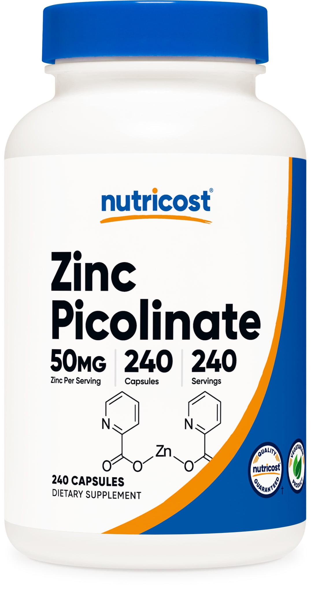 Nutricost Zinc Picolinate 50mg (240 Vegetarian Capsules) Gluten Free & NonGMO Supplement