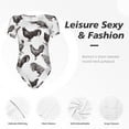 thumbnail image 6 of Haiem Funny Chicken Women's Crew Neck Short Sleeve Bodysuit Tops Stretchy Slim Basic-Medium, 6 of 9