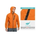 thumbnail image 2 of Little Donkey Andy Men's High-performance Waterproof Rain Jacket Ultra Lightweight Outdoor Rain Coat Shell for Golf Orange L, 2 of 7