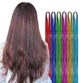 thumbnail image 3 of Extensiones de cabello Pelucas Cabello Láser Hilos brillantes Fibras PET de colores y juego de postizos de colores fibras fibras, 3 of 9