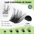 thumbnail image 5 of YOULUCK Enchantress Lashes Clusters DIY Lash Extension Kit Waterproof Long-Lasting Fluffy & Weightless Look with Ultra-Thin Band Glue Remover Tweezer for Beginners, 5 of 10