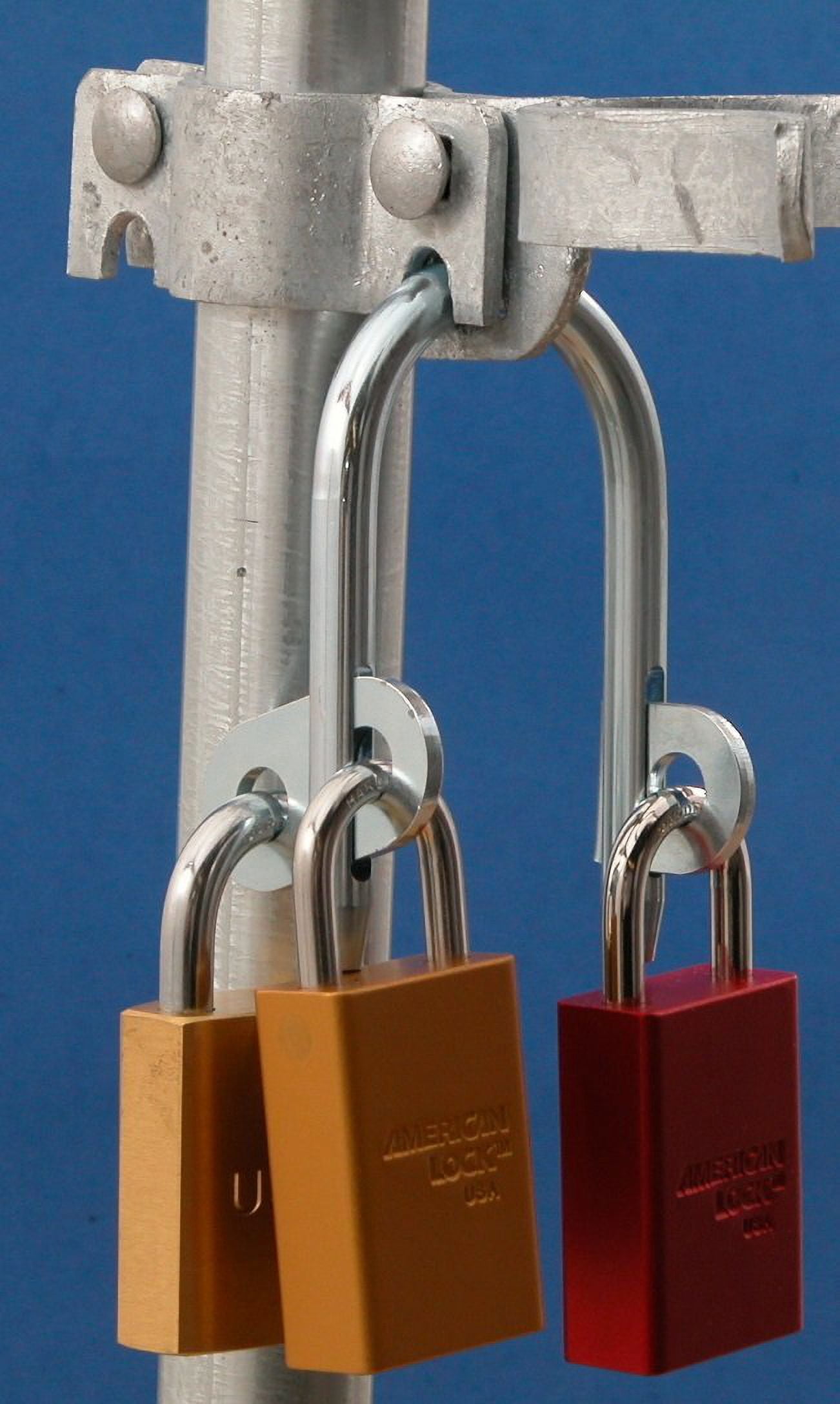 Multi Lock Hasp Gate Keeper Multiple Lock System - 3 Padlock Security ...