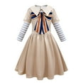 thumbnail image 1 of Kawell M3gan Costume pour Filles Megan Costumes Uniforme Robe Tenue d'Halloween avec Manches à Nœud Sac et Perruques, 1 of 6