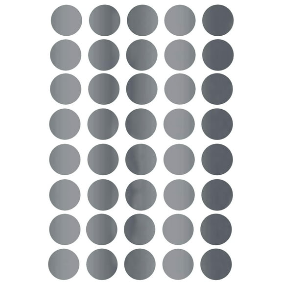 Royal Green Metallic Silver Sticker 3/4 inch - 19mm (1.9cm) - 280 Pack